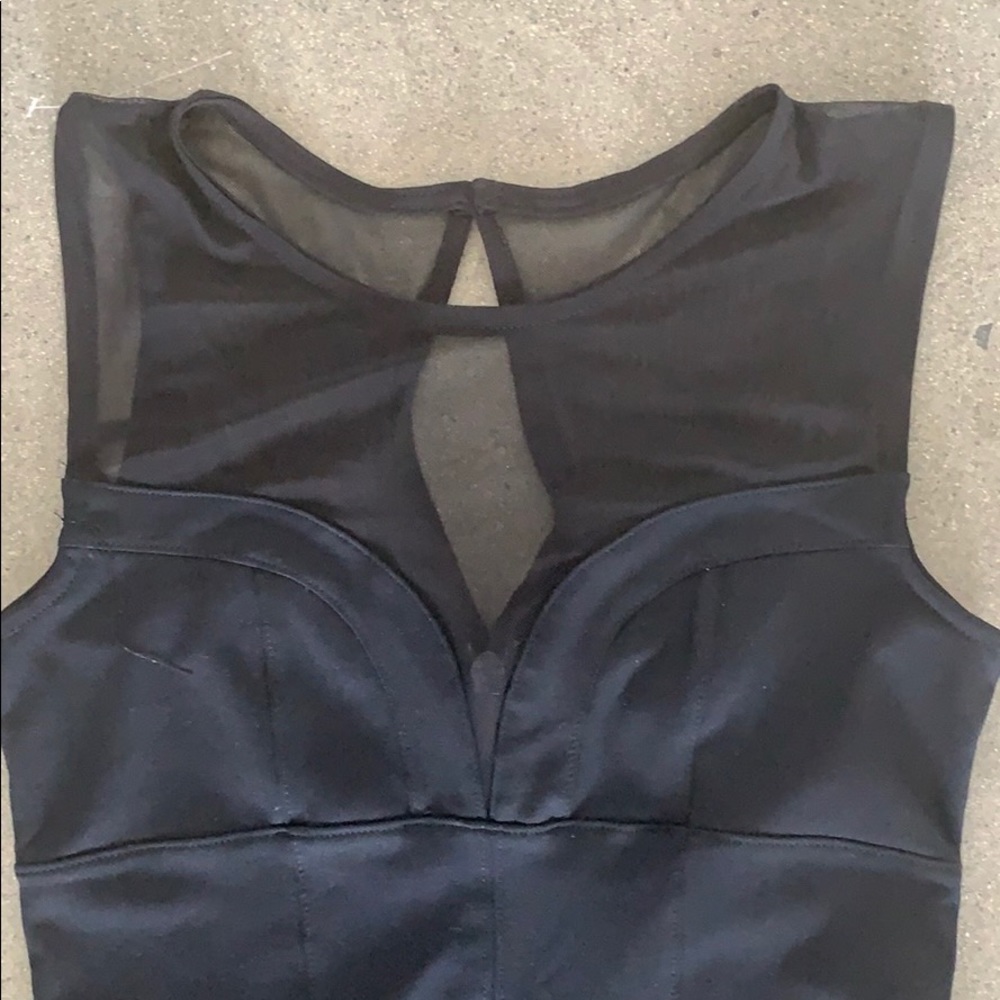 BEBE Black bodicon peplum dress Sz Sml
